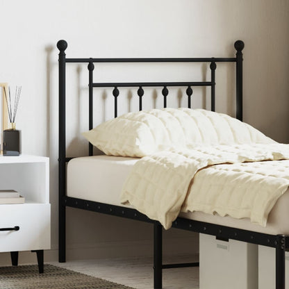 vidaXL Metal Replace Headboard Black 80 cm