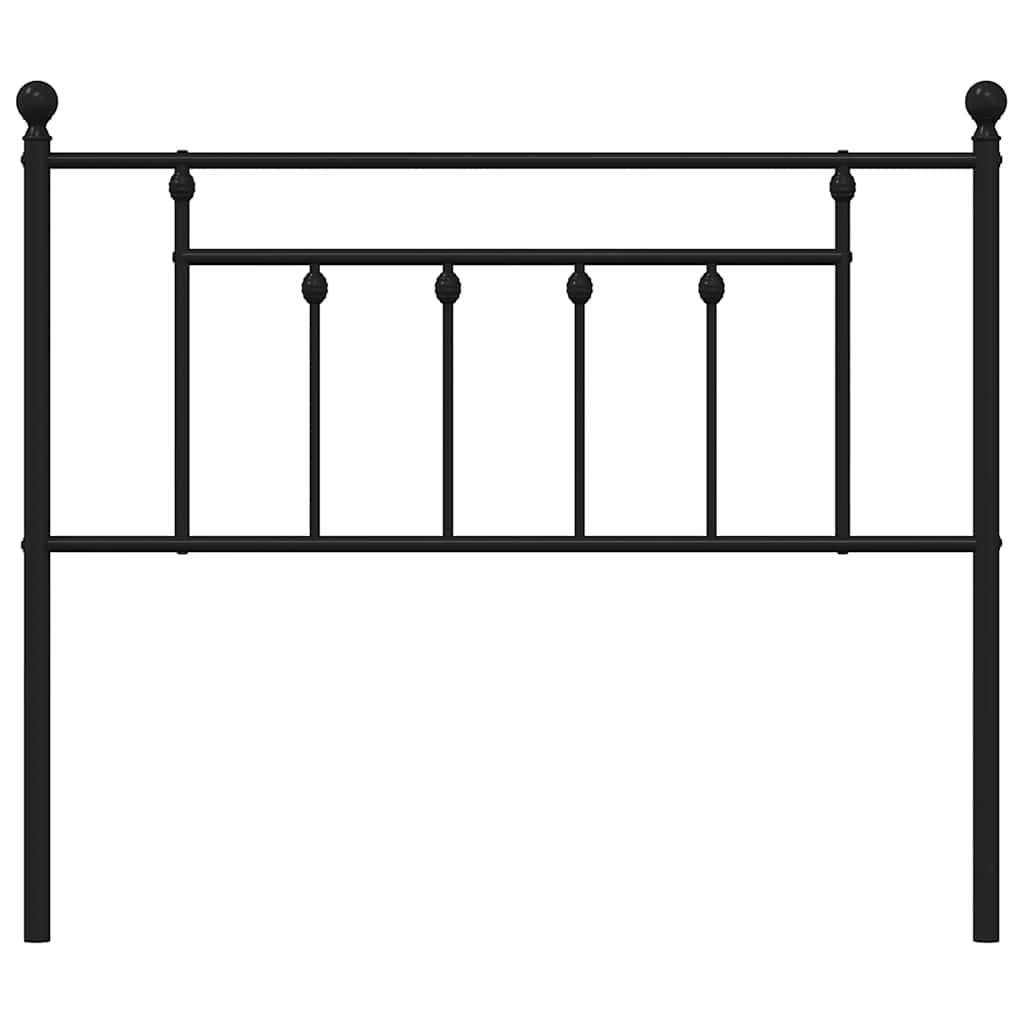 vidaXL Metal Replace Headboard Black 100 cm