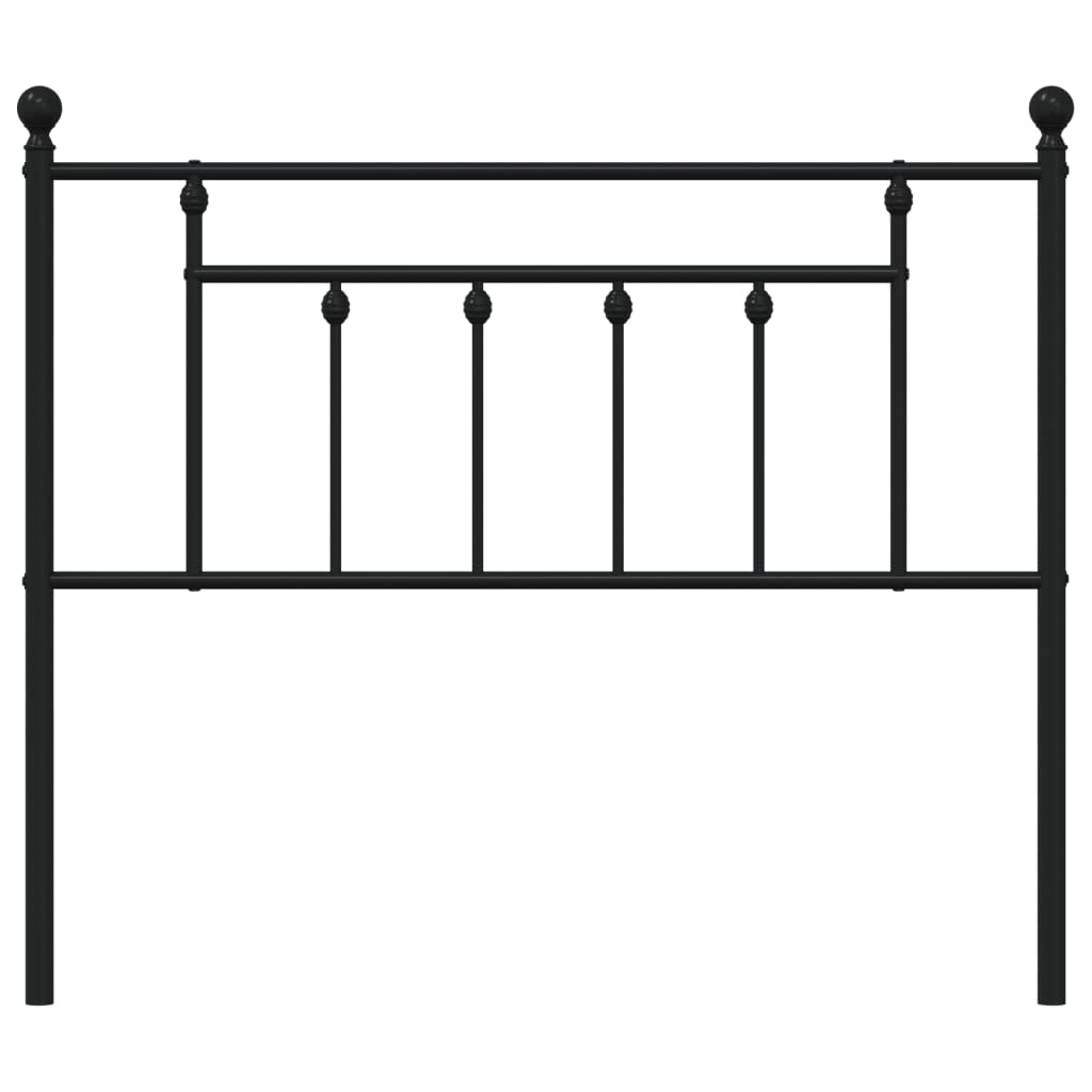 vidaXL Metal Replace Headboard Black 107 cm