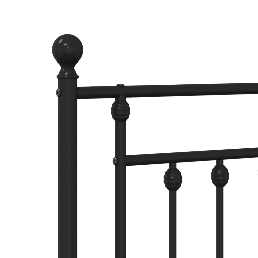 vidaXL Metal Replace Headboard Black 107 cm