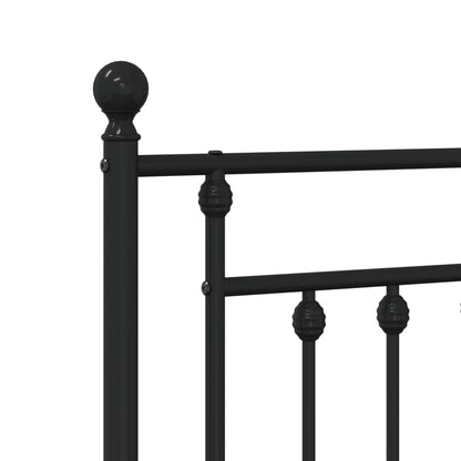 vidaXL Metal Replace Headboard Black 107 cm
