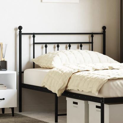 vidaXL Metal Replace Headboard Black 107 cm