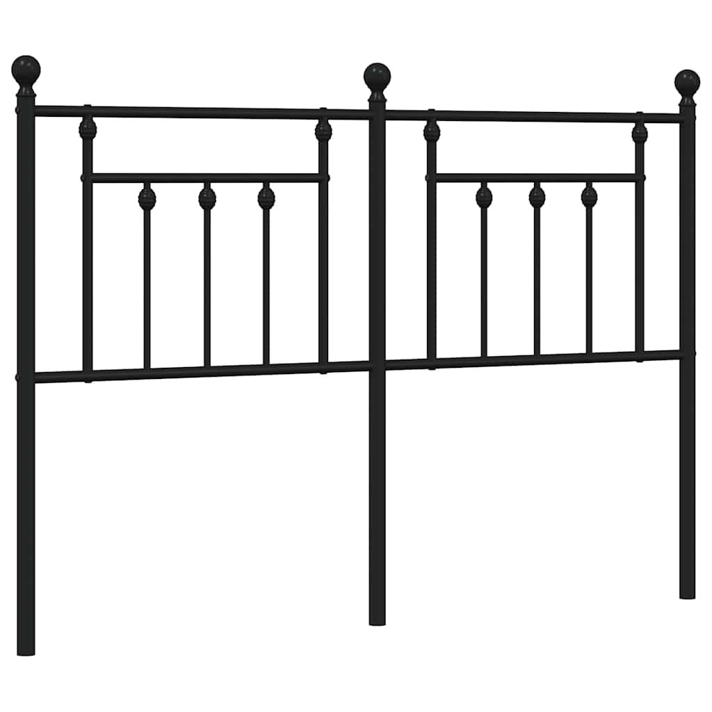 vidaXL Metal Replace Headboard Black 140 cm