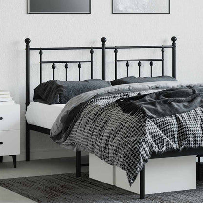 vidaXL Metal Replace Headboard Black 140 cm