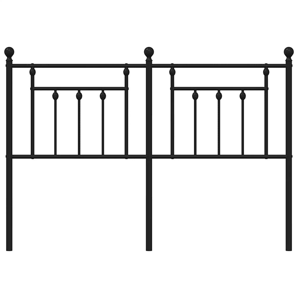 vidaXL Metal Replace Headboard Black 140 cm