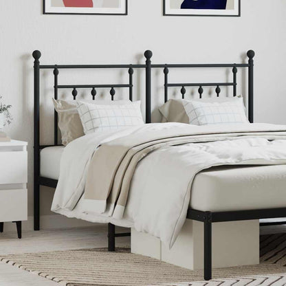 vidaXL Metal Replace Headboard Black 140 cm