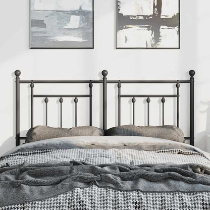 vidaXL Metal Replace Headboard Black 150 cm