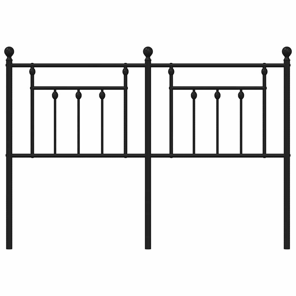 vidaXL Metal Replace Headboard Black 150 cm