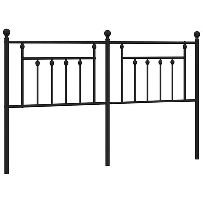 vidaXL Metal Replace Headboard Black 160 cm