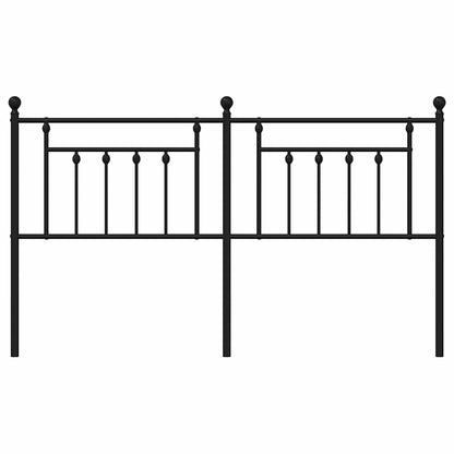 vidaXL Metal Replace Headboard Black 160 cm