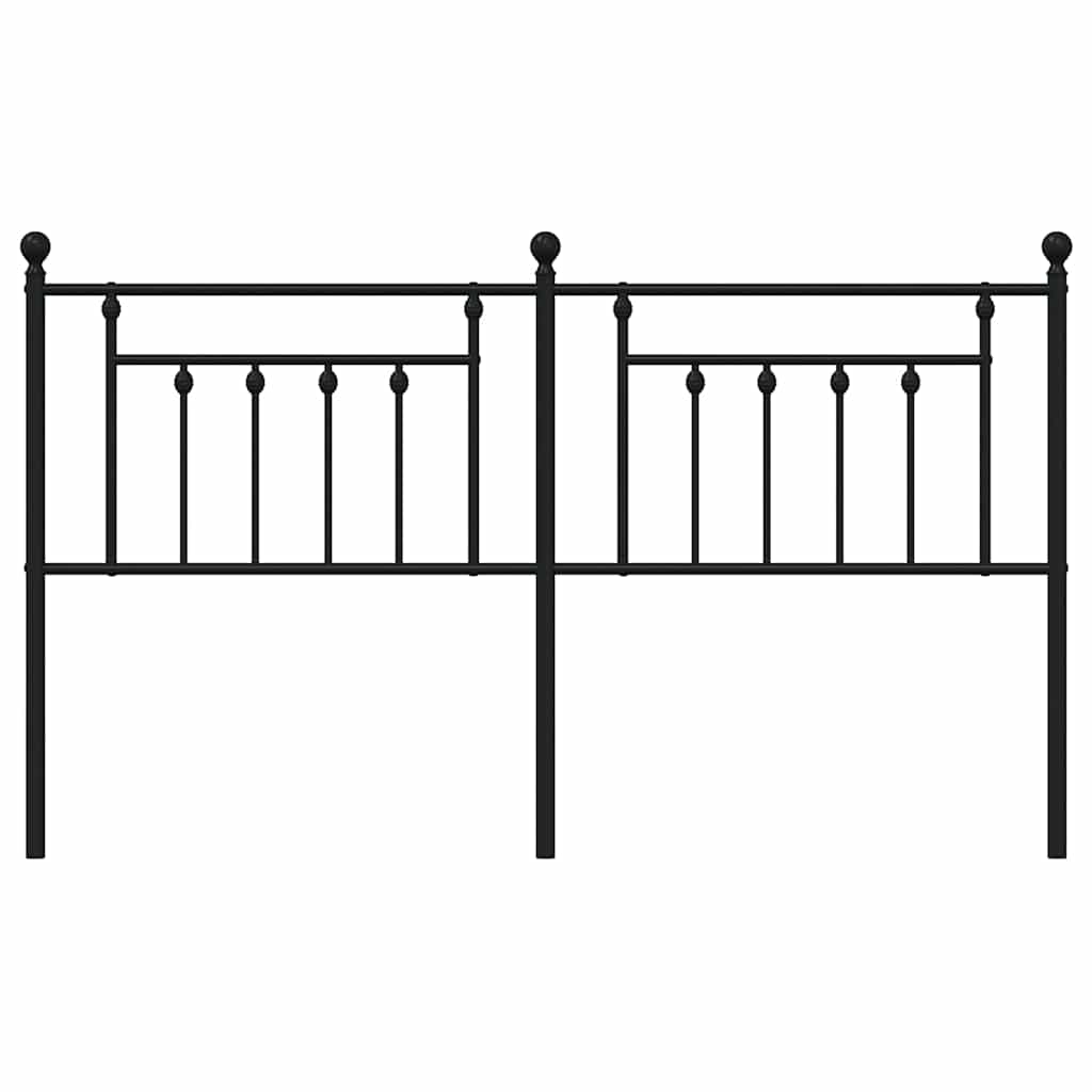 vidaXL Metal Replace Headboard Black 180 cm