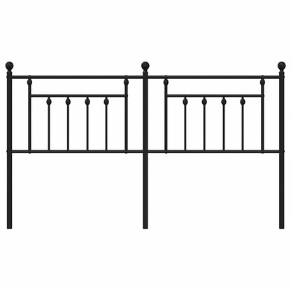 vidaXL Metal Replace Headboard Black 180 cm