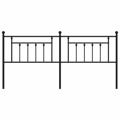 vidaXL Metal Replace Headboard Black 193 cm