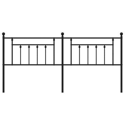 vidaXL Metal Replace Headboard Black 200 cm
