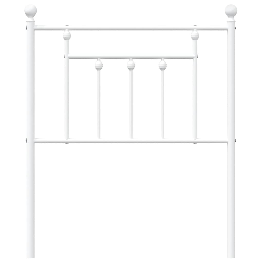 vidaXL Metal Replace Headboard White 75 cm