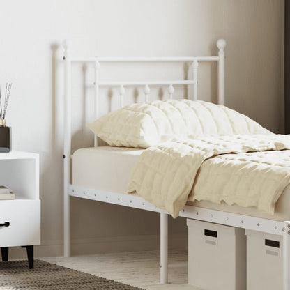 vidaXL Metal Replace Headboard White 75 cm