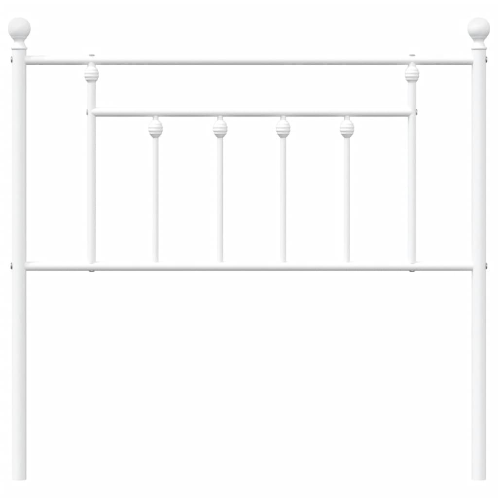 vidaXL Metal Replace Headboard White 90 cm