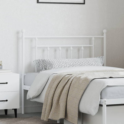 vidaXL Metal Replace Headboard White 107 cm