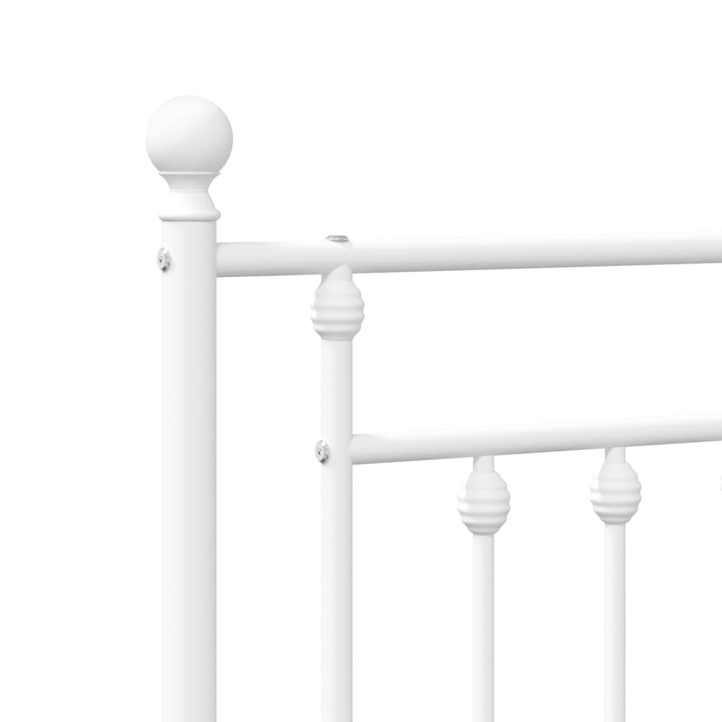 vidaXL Metal Replace Headboard White 107 cm