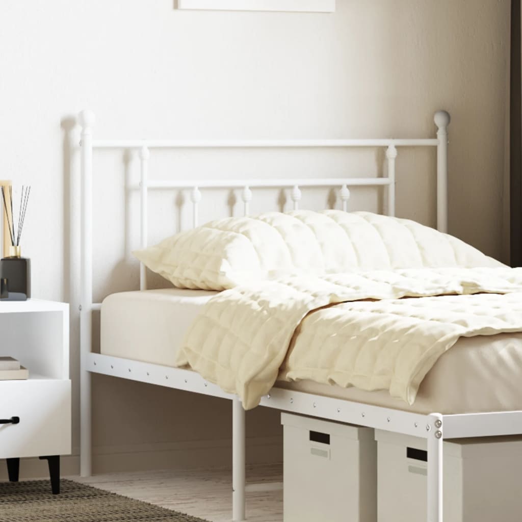 vidaXL Metal Replace Headboard White 107 cm