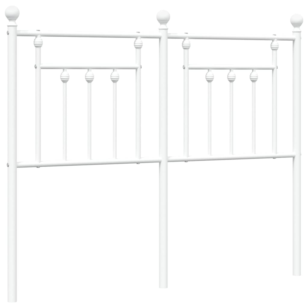 vidaXL Metal Replace Headboard White 120 cm