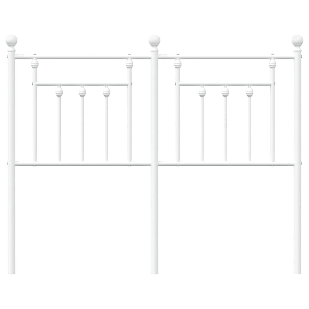 vidaXL Metal Replace Headboard White 120 cm