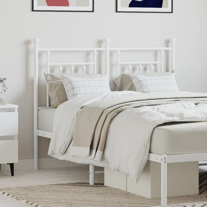 vidaXL Metal Replace Headboard White 120 cm