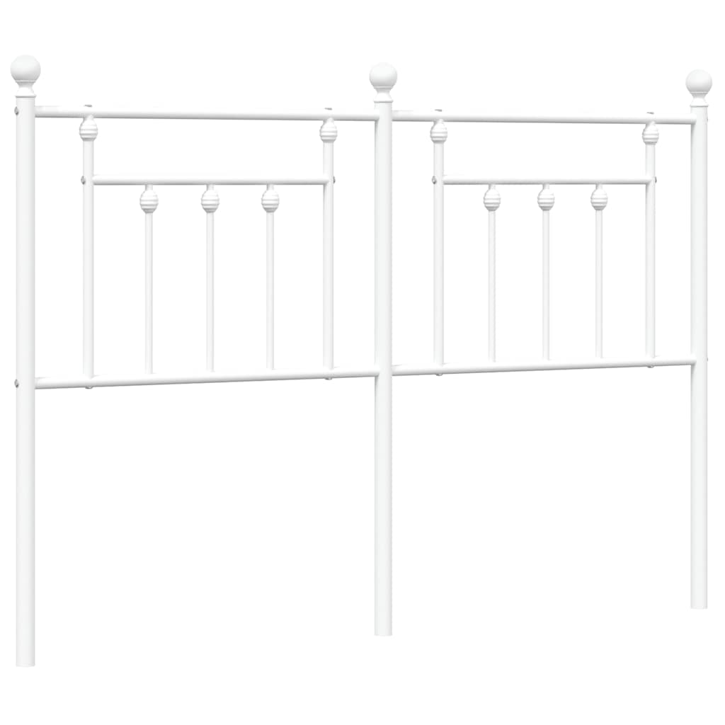 vidaXL Metal Replace Headboard White 135 cm