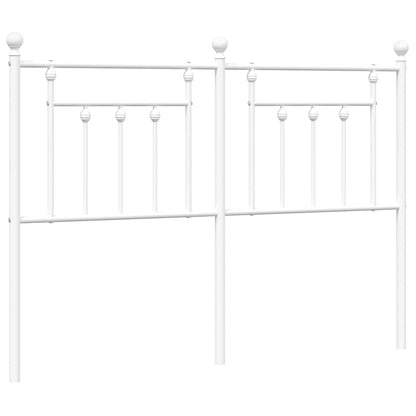 vidaXL Metal Replace Headboard White 135 cm