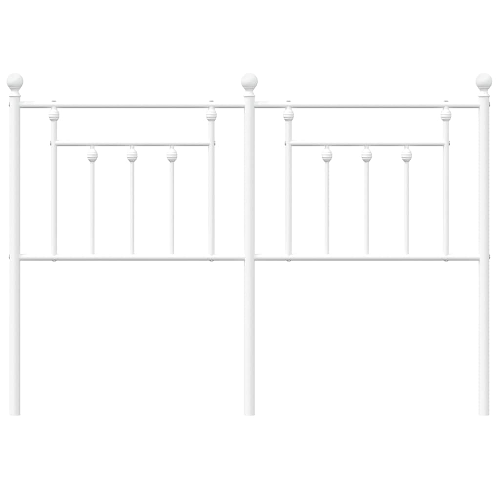 vidaXL Metal Replace Headboard White 135 cm