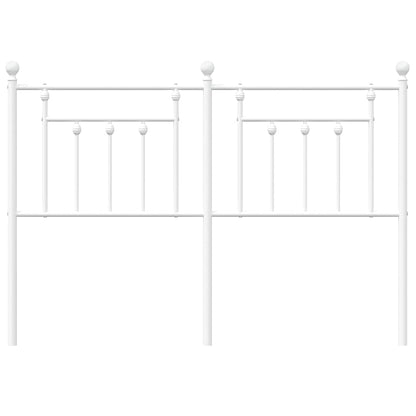 vidaXL Metal Replace Headboard White 135 cm
