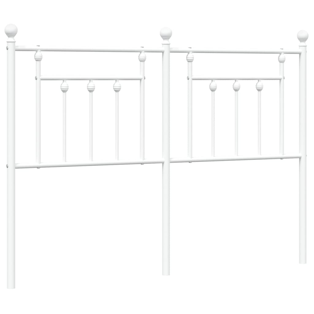 vidaXL Metal Replace Headboard White 150 cm
