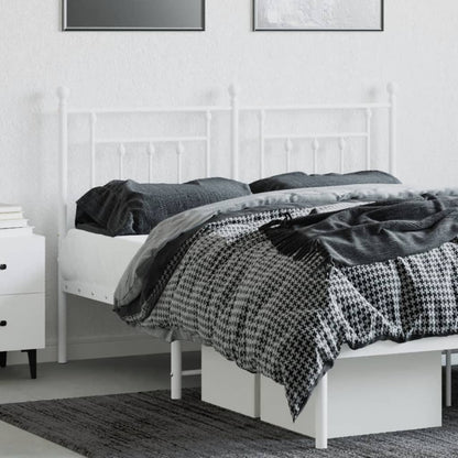 vidaXL Metal Replace Headboard White 150 cm