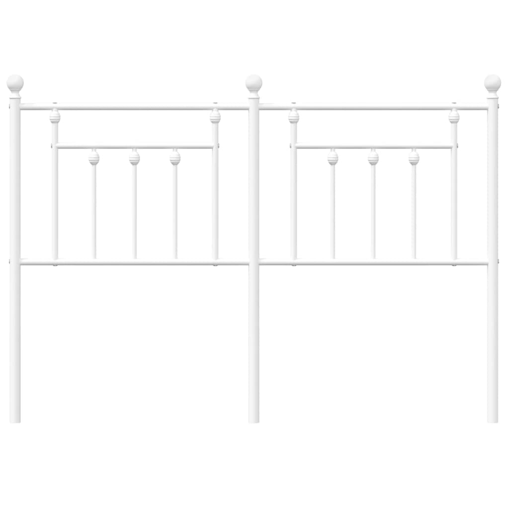 vidaXL Metal Replace Headboard White 150 cm