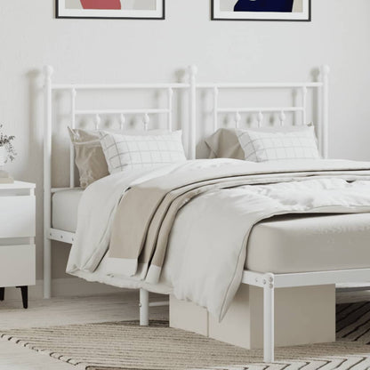 vidaXL Metal Replace Headboard White 150 cm