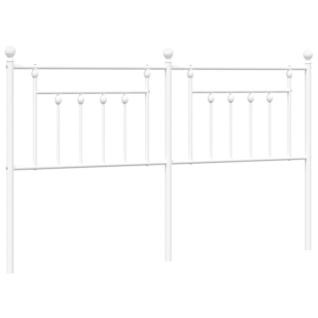 vidaXL Metal Replace Headboard White 160 cm