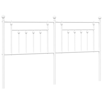 vidaXL Metal Replace Headboard White 160 cm