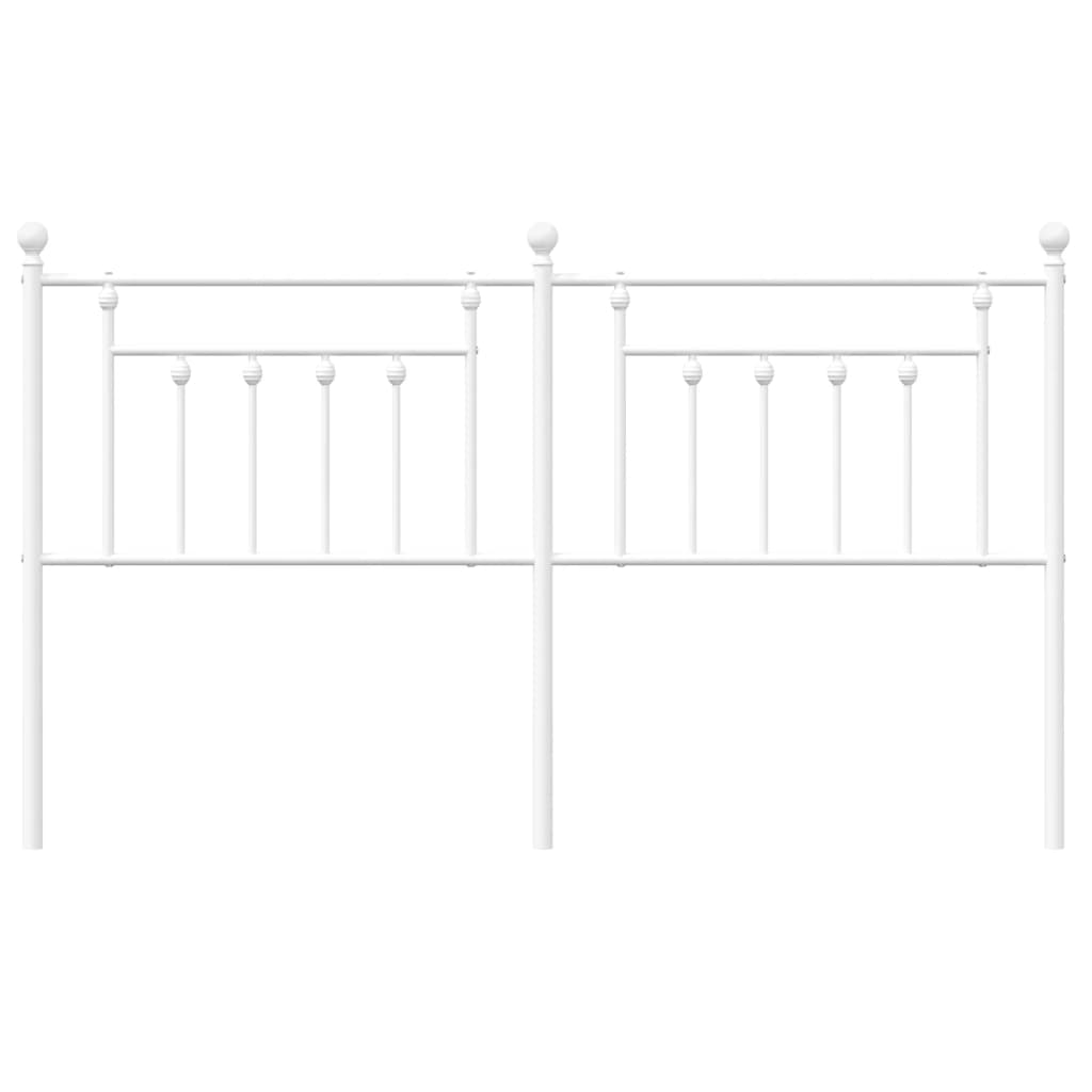 vidaXL Metal Replace Headboard White 160 cm