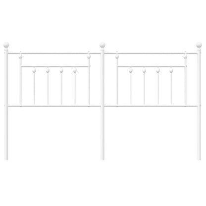 vidaXL Metal Replace Headboard White 160 cm