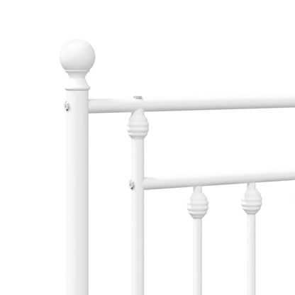 vidaXL Metal Replace Headboard White 160 cm