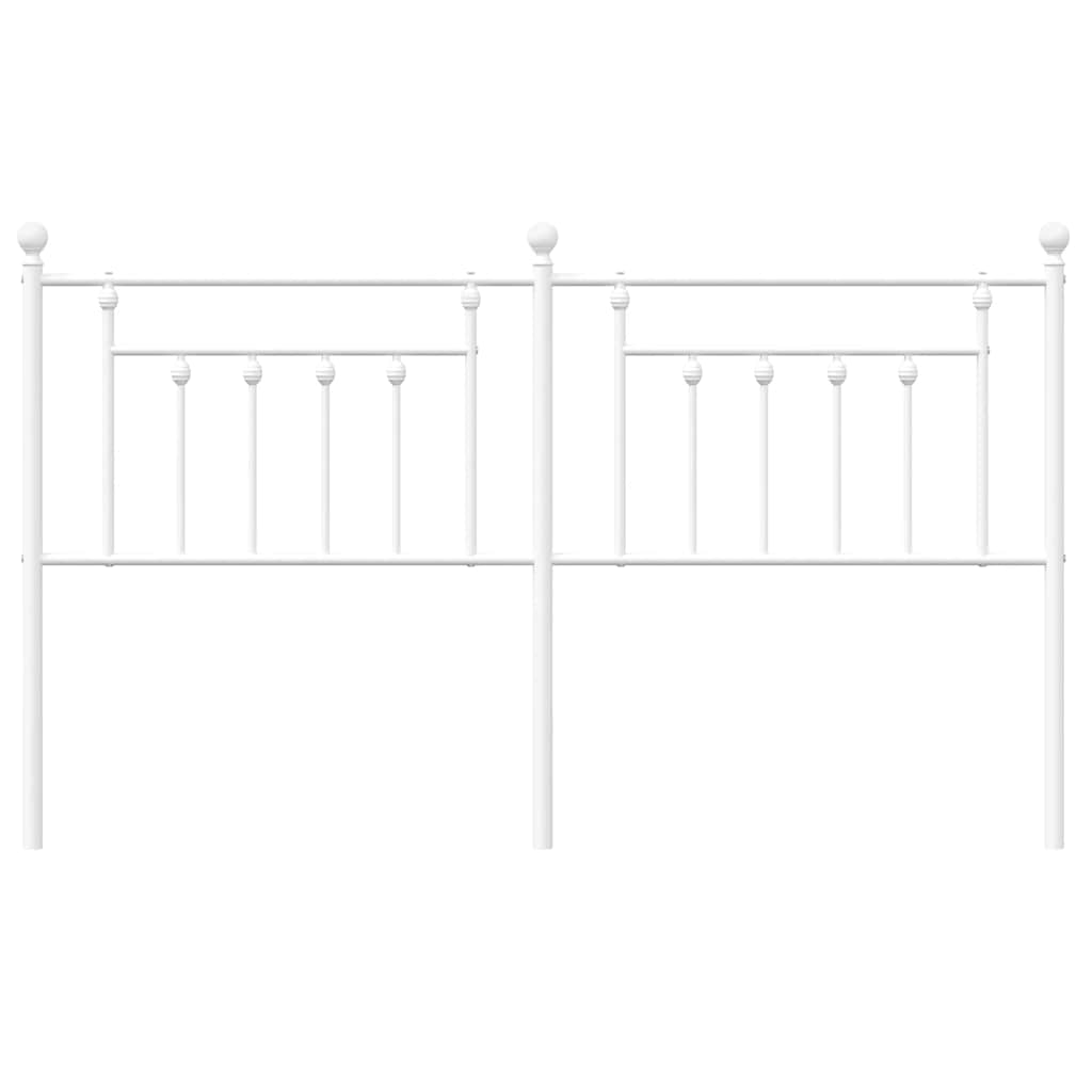 vidaXL Metal Replace Headboard White 180 cm