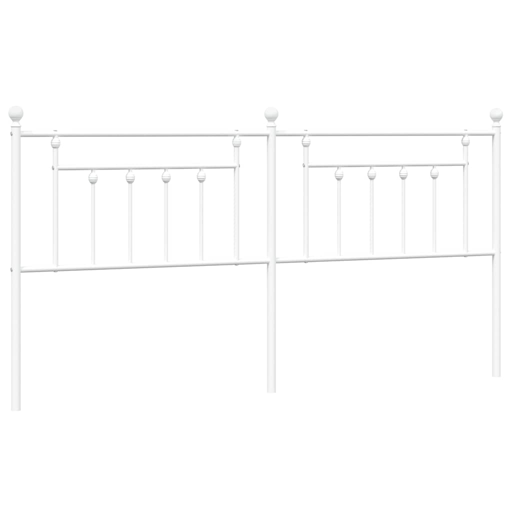 vidaXL Metal Replace Headboard White 193 cm