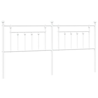 vidaXL Metal Replace Headboard White 193 cm