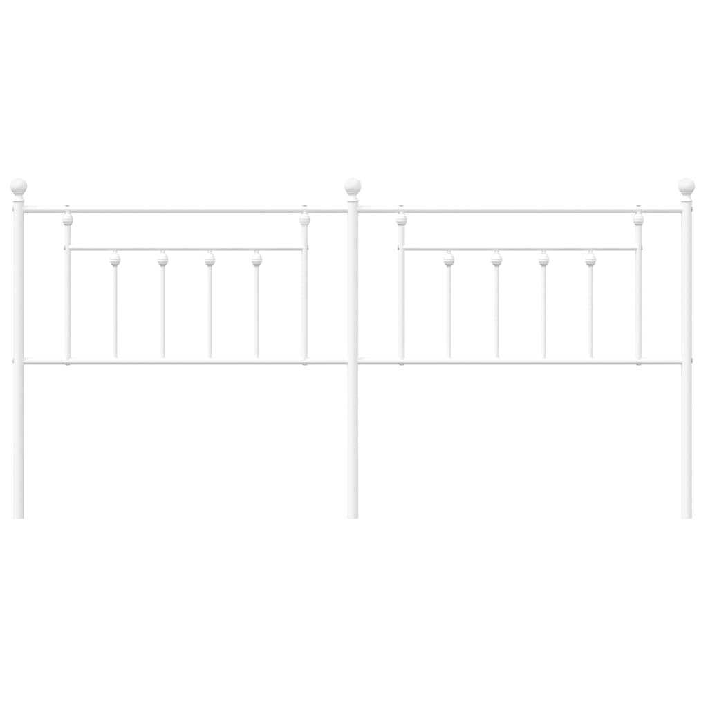 vidaXL Metal Replace Headboard White 193 cm