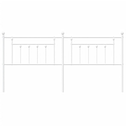 vidaXL Metal Replace Headboard White 200 cm