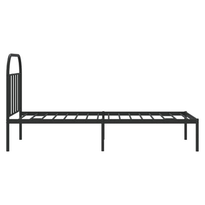 vidaXL Bed Frame | Black | Powder-coated Steel | Single | Bed Frame