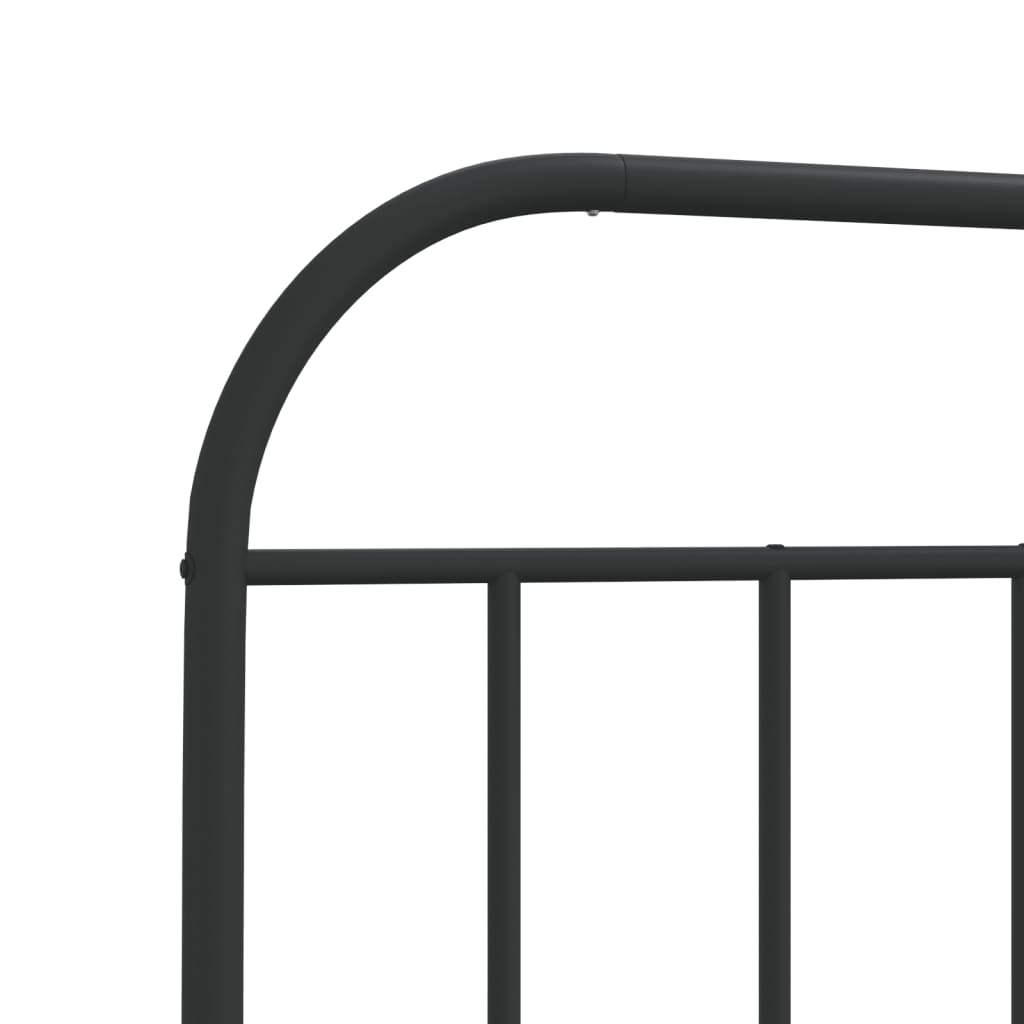 vidaXL Bed Frame | Black | Powder-coated Steel | Single | Bed Frame