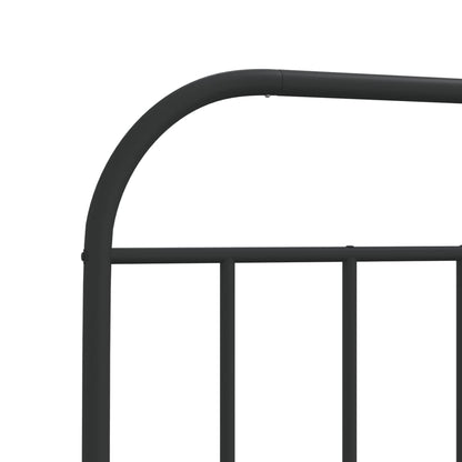 vidaXL Bed Frame | Black | Powder-coated Steel | Single | Bed Frame