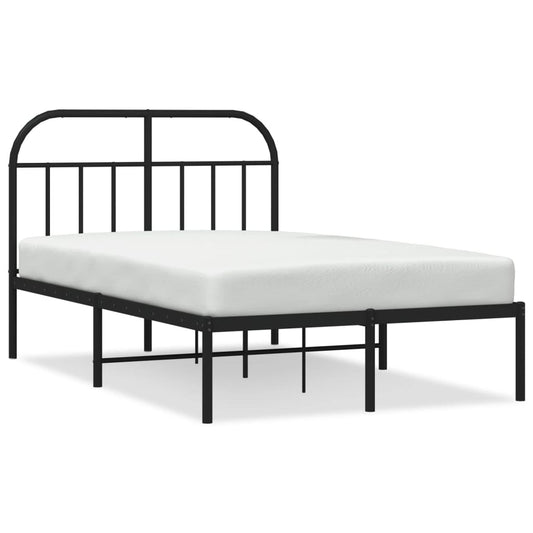 vidaXL Bed Frame | Black | Powder-Coated Steel | 120 x 200 cm | Durable