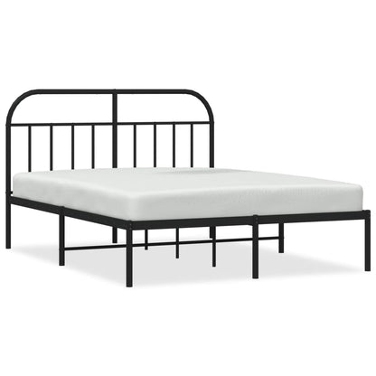 vidaXL Bed Frame | Black | Powder-coated steel | Double | Bed Frame